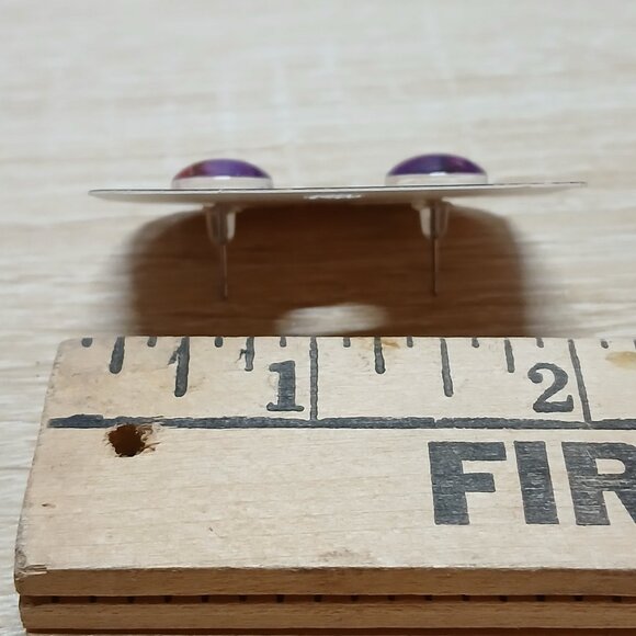 Handmade Silver Tone with Pink Flowers Earrings Fashion Jewelry #89 - Picture 6 of 6